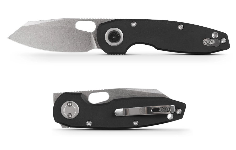 Vosteed Ankylo Vanchor Lock Flipper Folding Knife, 154CM SW, Aluminum Black, A1908