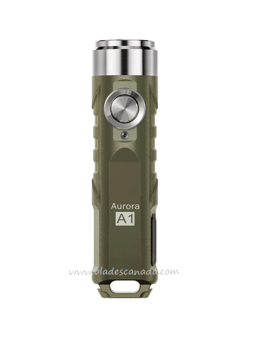 Rovyvon Aurora A1-G4 Keychain Flashlight, Green, 650 Lumens