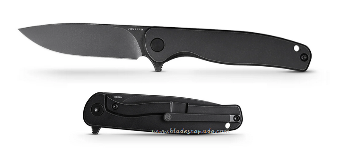 Vosteed Mini Labrador Flipper Framelock Knife, 14C28N Black, Titanium Black, A3002