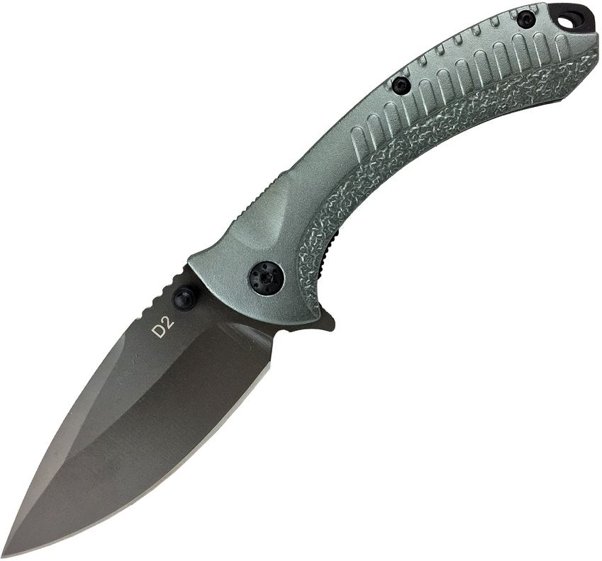 ABKT Tac 23G Protector Tech Flipper Folding Knife - Gray, ABKT023G