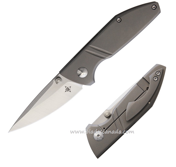 Alliance Design Ice Lite Framelock Folding Knife, RWL-34, Titanium, ACELITE