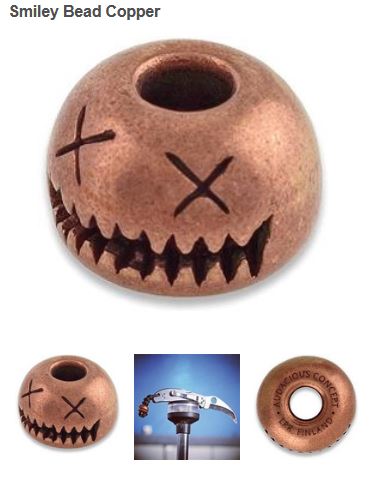 AuCon Smiley Bead, Copper - Click Image to Close