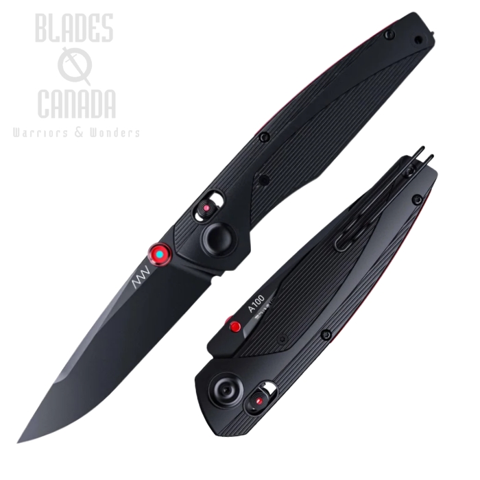 (image for) Acta Non Verba A100 BB A-Lock Folding Knife, 14C28N Black, GRN Black, ANVA100-045
