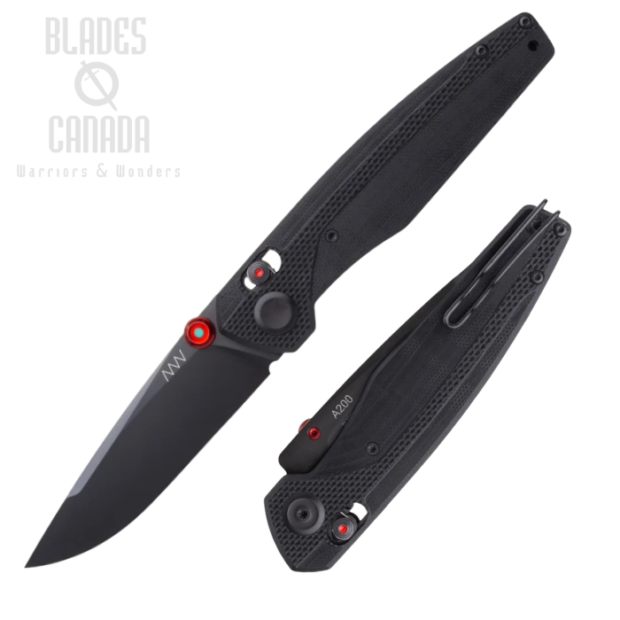 (image for) Acta Non Verba A200 BB A-Lock Folding Knife, 14C28N Black, G10 Black, ANVA200-005