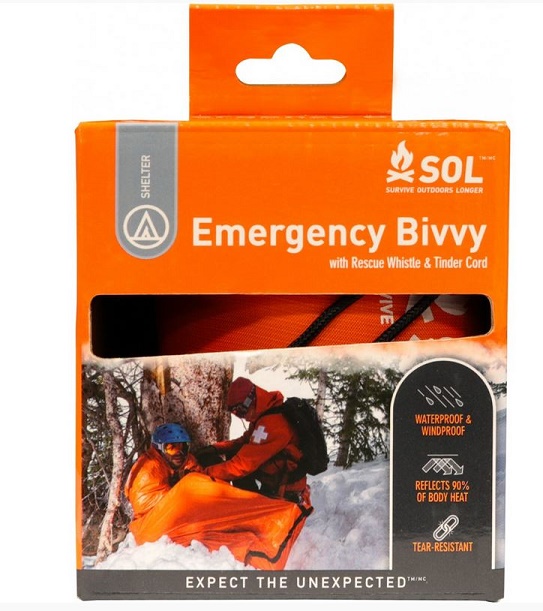 Survive Outdoors Longer SOL Emergency Bivvy w/ Whistle - Orange - Click Image to Close