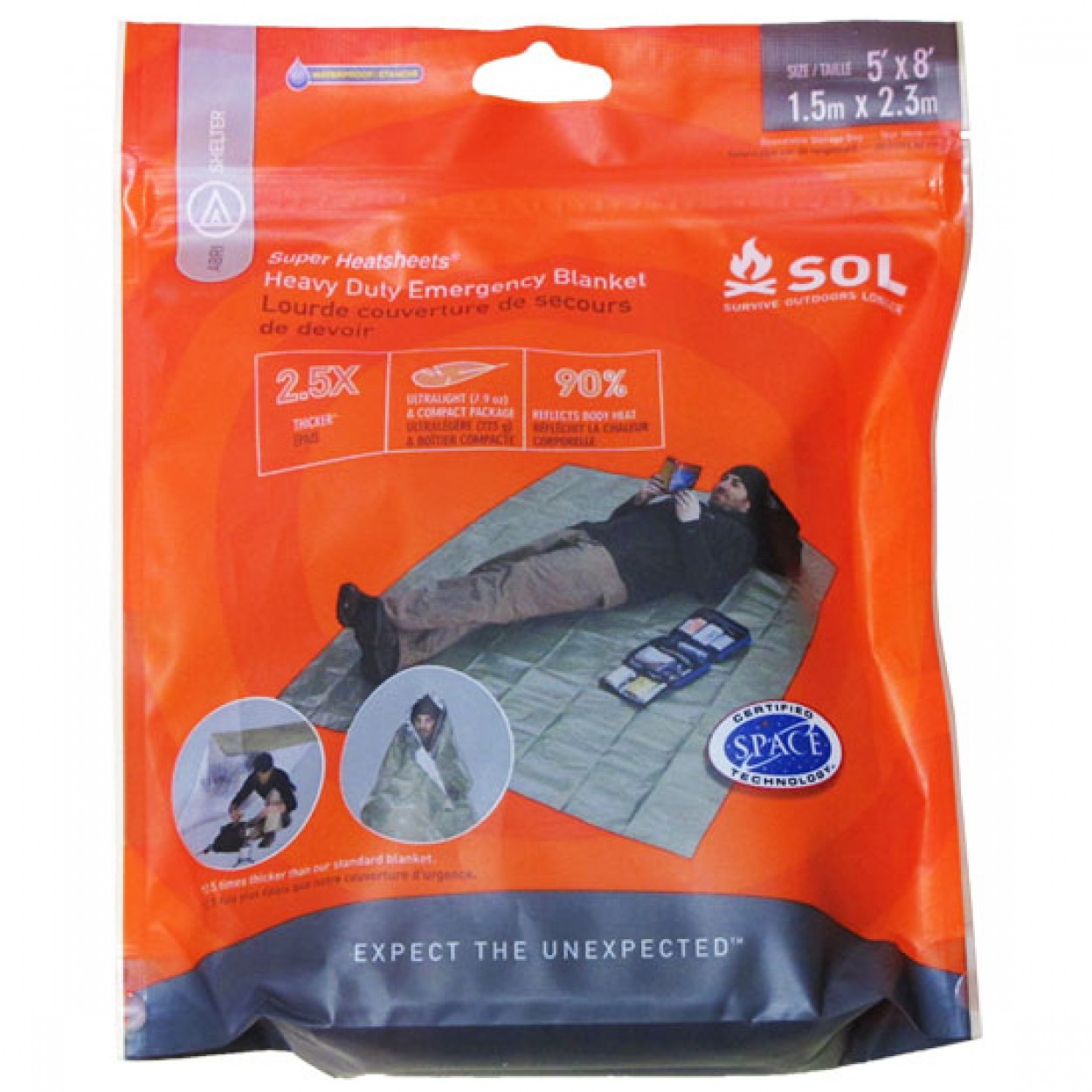 Survive Outdoors Longer SOL Heavy Duty Emergency Blanket- OD Green - Click Image to Close