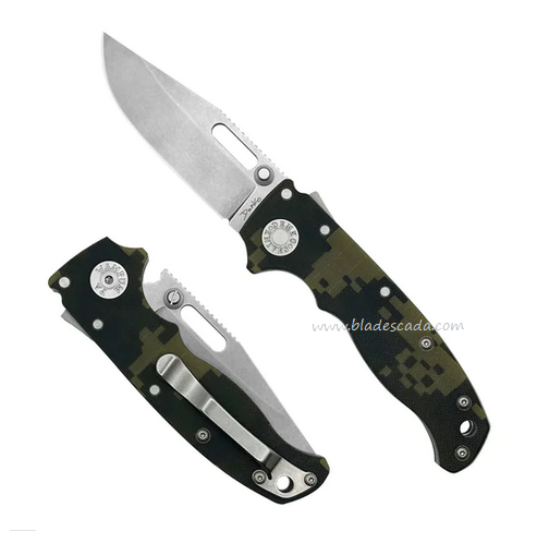 Demko AD20.5 Shark Lock Folding Knife, 3V Clip Point, G10 Digi Camo