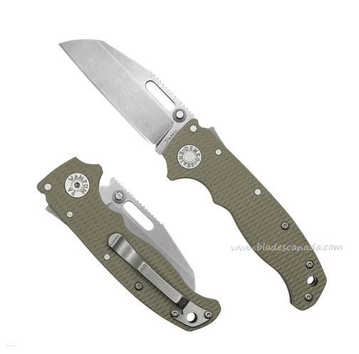 Demko AD20.5 Shark Lock Folding Knife, 3V SW Shark Foot, G10 Tan