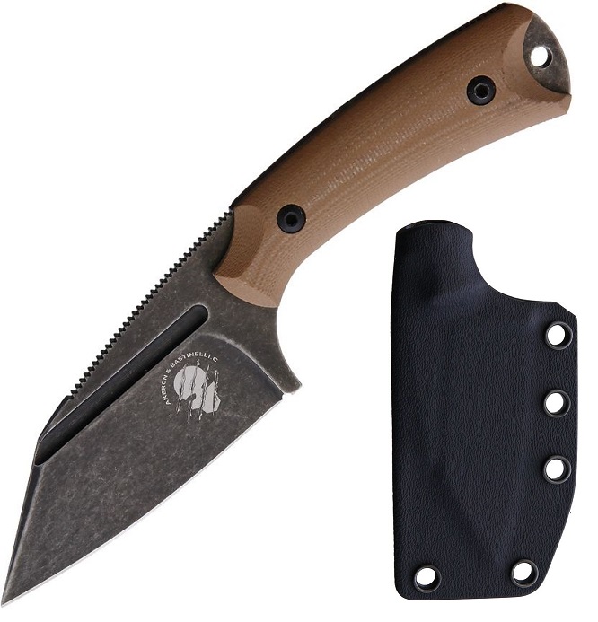 Bastinelli Akeron La Sanction Fixed Blade Knife, N690, Kydex Sheath, AKN002C
