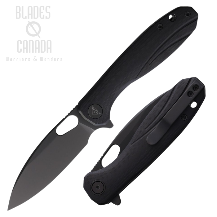 (image for) Ameight Knives Eymor Flipper Folding Knife, 14C28N Black, G10 Black, AME505BK