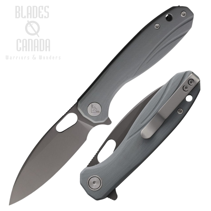 (image for) Ameight Knives Eymor Flipper Folding Knife, 14C28N Grey, G10 Grey, AME505DG