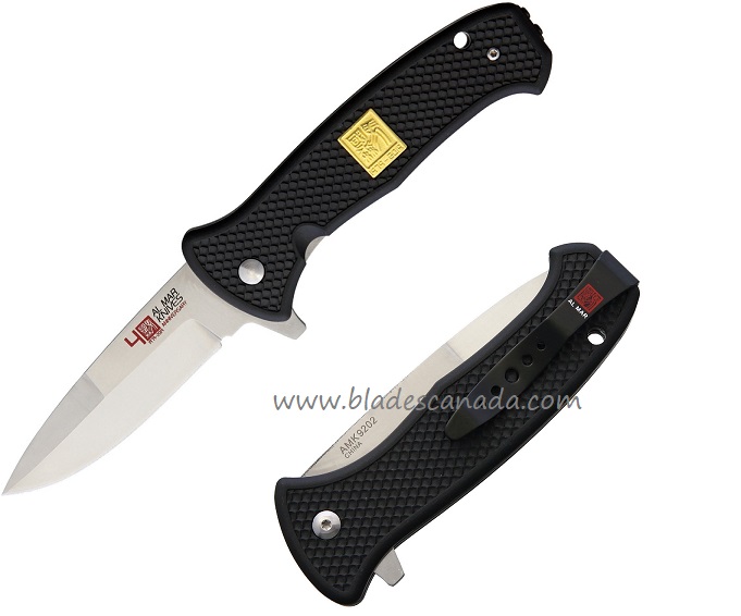 Al Mar SERE Flipper Folding Knife, Assisted Opening, D2, FRN Black, AMK9202