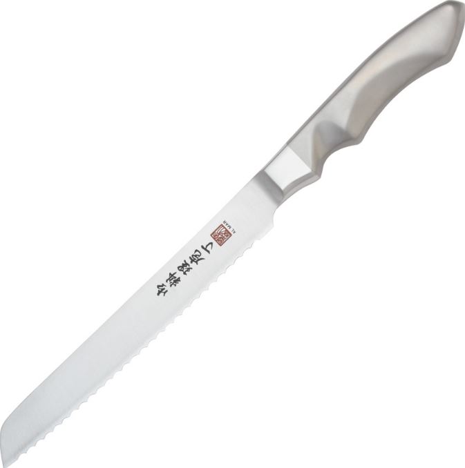 Al Mar Ultra 8" Chef Series Bread Knife, VG10 Laminate Steel, Stainless Handle, AMSCB - Click Image to Close