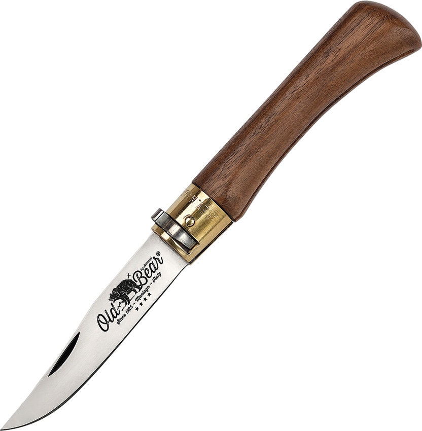 Antonini Old Bear Large Folding Knife, Stainless, Walnut Wood, 9307/21LN
