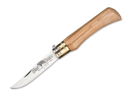 Antonini Old Bear Large Folding Knife, Stainless, Olive Wood, ANT930721LU