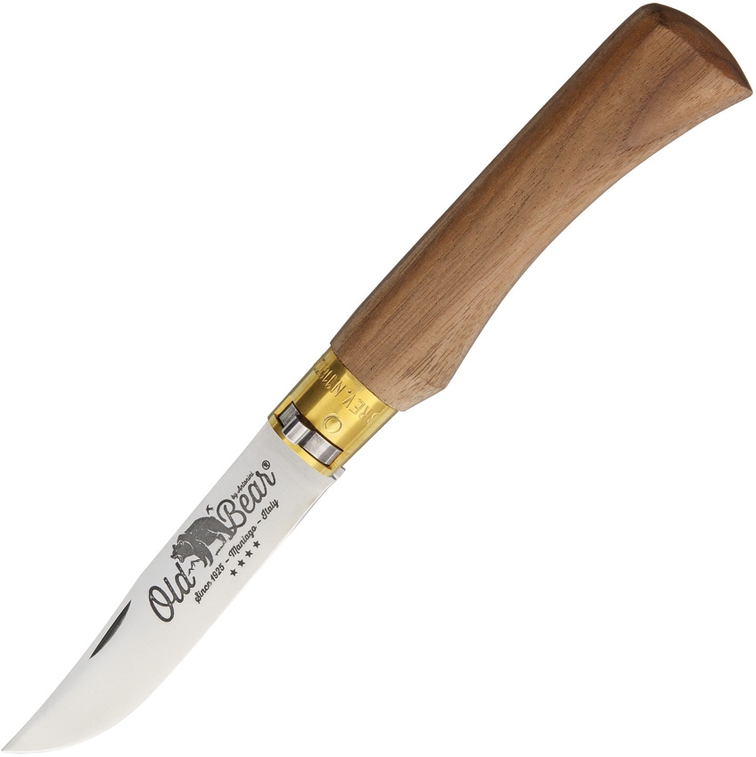 Antonini Old Bear XL Folding Knife, Stainless, Walnut Wood, ANT930723