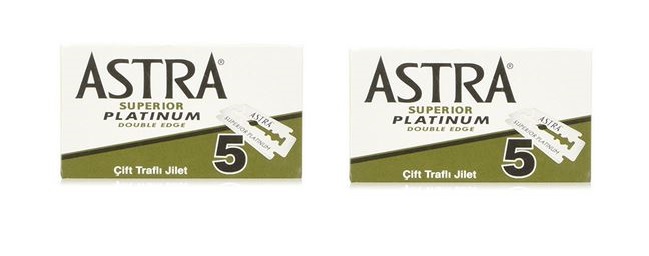 Astra Platinum Replacement Safety Razor Blades - 10 Pack