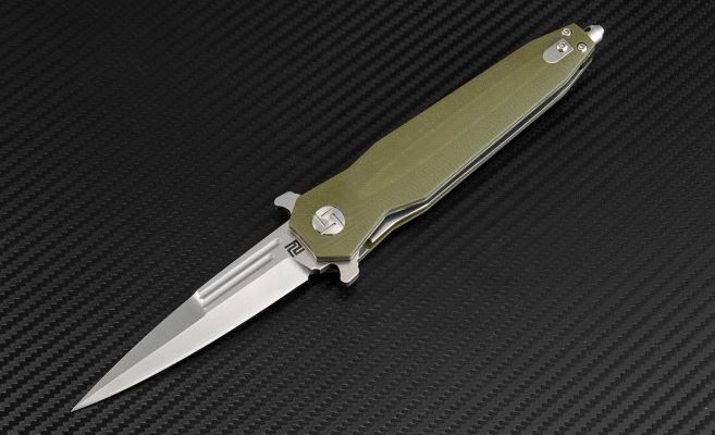 Artisan Cutlery Hornet Dagger Flipper Folding Knife, D2, G10 OD, 1810PGNC