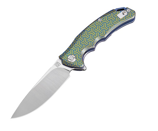 Artisan Cutlery Tradition Mini Flipper Framelock Knife, S35VN, Titanium, 1702GSBU02