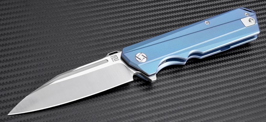 Artisan Cutlery Littoral Flipper Framelock Knife, S35VN, Titanium, 1703GBU - Click Image to Close