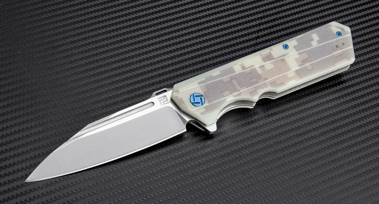 Artisan Cutlery Littoral Flipper Folding Knife, D2, G10 Camo, 1703PCG