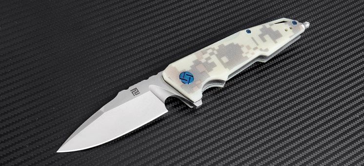 Artisan Cutlery Predator Flipper Folding Knife, D2, G10 Camo, 1706PCG