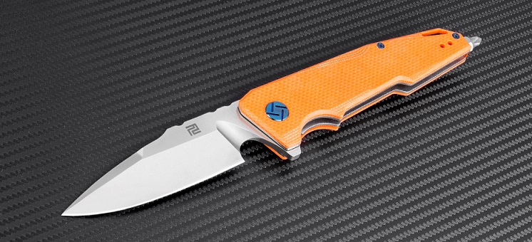 Artisan Cutlery Predator Flipper Folding Knife, D2, G10 Orange, 1706POE