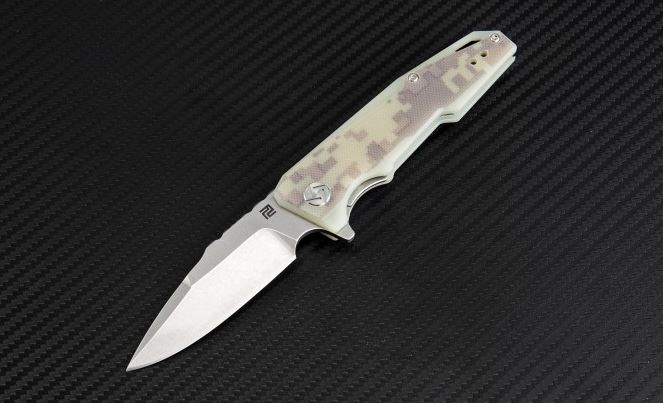 Artisan Cutlery Predator Flipper Folding Knife, D2, G10 Camo, 1706PSCGF