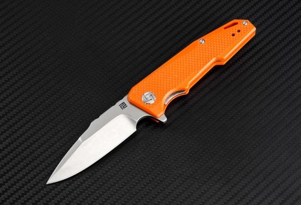 Artisan Cutlery Predator Flipper Folding Knife, D2, G10 Orange, 1706PSOEF