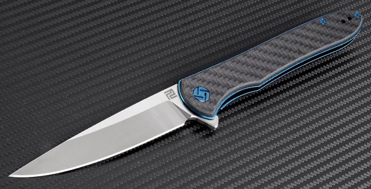 Artisan Cutlery Shark Flipper Folding Knife, S35VN, Carbon Fiber, 1707PCF - Click Image to Close