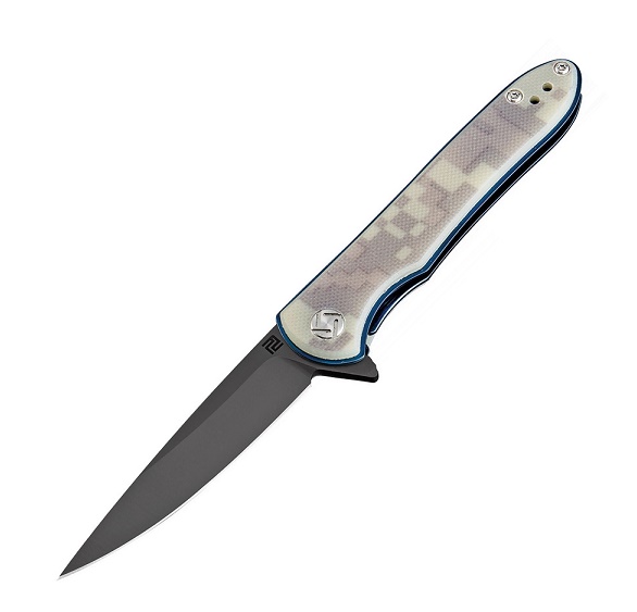 Artisan Cutlery Shark Flipper Folding Knife, D2, G10 Camo, 1707PSBCGF