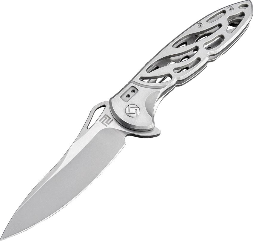 Artisan Cutlery Dragonfly Flipper Framelock Knife, D2, Stainless Handle, 1801PSW