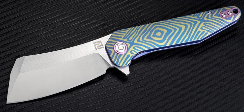 Artisan Cutlery Osprey Flipper Framelock Knife, S35VN, Titanium, 1803GBU03 - Click Image to Close