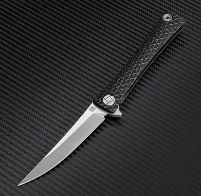Artisan Cutlery Wastlinie Flipper Folding Knife, M390, Titanium Black, 1805G-BKM