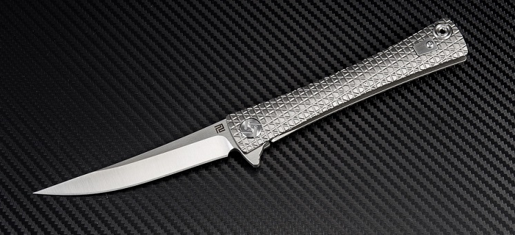 Artisan Cutlery Waistline Flipper Framelock Knife, M390, Titanium, 1805G-GYM