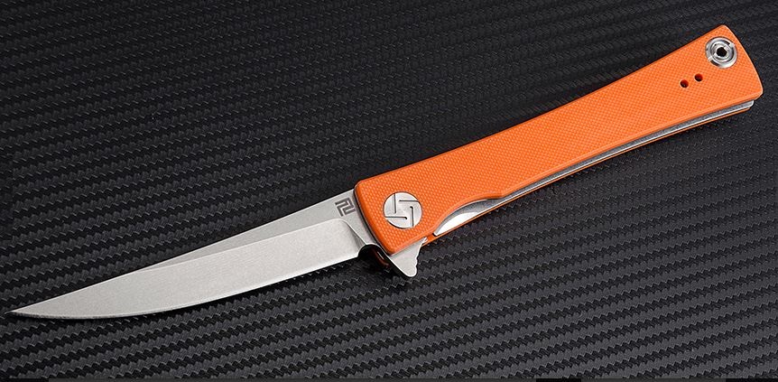 Artisan Cutlery Waistline Flipper Folding Knife, D2, G10 Orange, 1805POEF