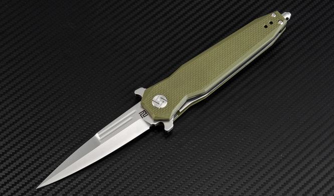 Artisan Cutlery Hornet Dagger Flipper Folding Knife, D2, G10 OD, 1810PGNF - Click Image to Close