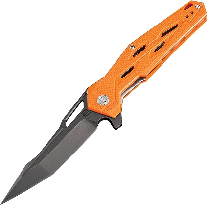 Artisan Cutlery Interceptor Flipper Folding Knife, D2, G10 Orange, 1812PBOE