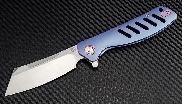 Artisan Cutlery Tomahawk Flipper Framelock Knife, M390, Titanium, 1815G-BUM