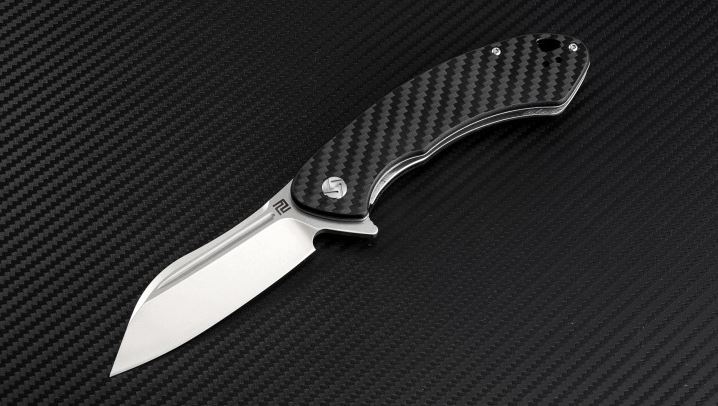 Artisan Cutlery Immortal Flipper Folding Knife, D2, Carbon Fiber, 1818PCF - Click Image to Close