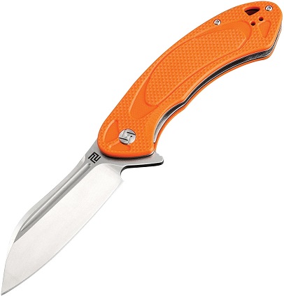 Artisan Cutlery Immortal Flipper Folding Knife, D2, G10 Orange, 1818POEF