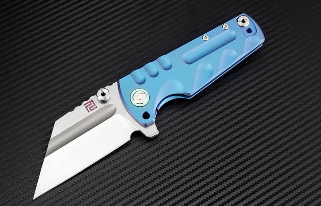 Artisan Cutlery Proponent Flipper Framelock Knife, S35VN, Titanium Blue, 1820G-BUS