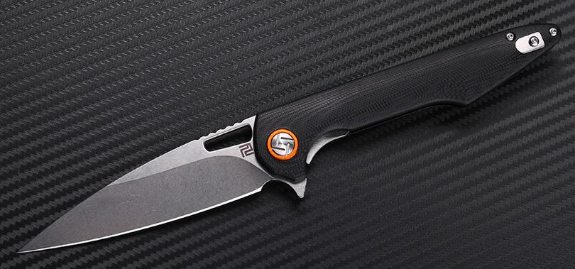 Artisan Cutlery Archaeo Flipper Folding Knife, D2, G10 Black, 1821PBKC