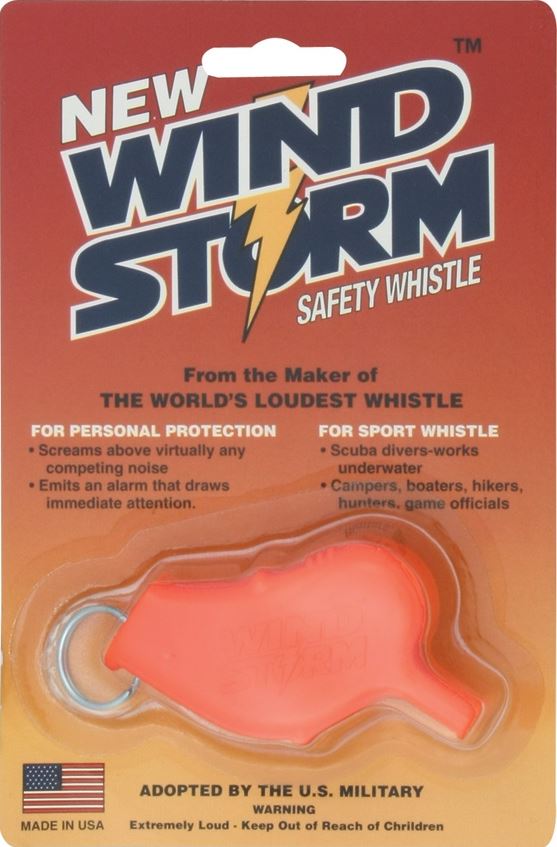 All Weather Safety Whistle Wind Storm - Orange
