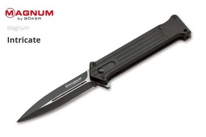Boker Magnum Intricate Flipper Folding Knife, Assisted Opening, 440A, Aluminum, 01LL312