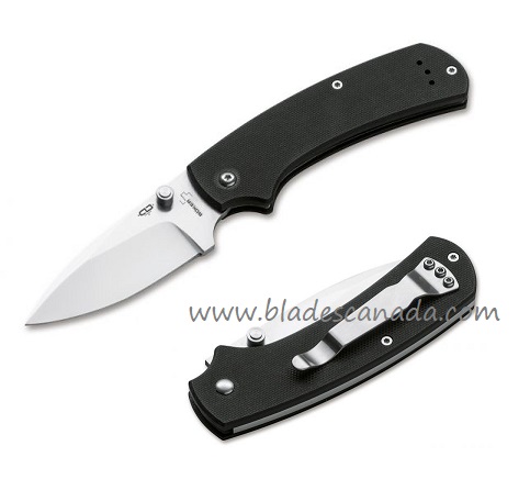 Boker Plus XS Drop Slipjoint Folding Knife, 440C, G10 Black, 01BO533