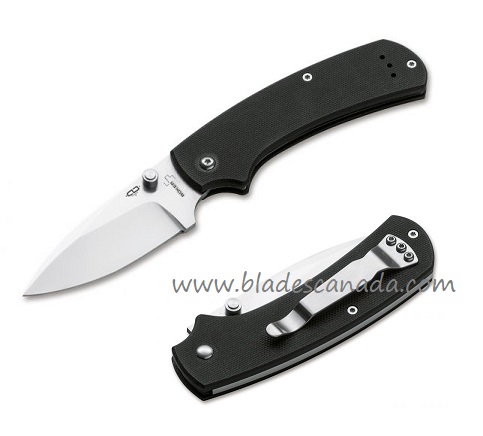 Boker Plus XS Drop Slipjoint Folding Knife, 440C, G10 Black, 01BO533 - Click Image to Close