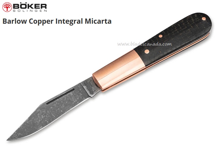Boker Germany Barlow Copper Integral Micarta Folding Knife, Slipjoint, 110054