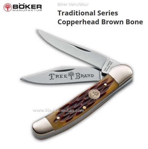 Boker Traditional Copperhead, Bone Handle, 110723 - Click Image to Close