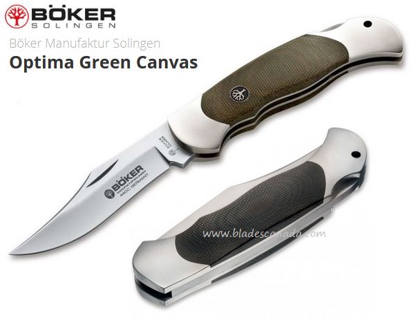 Boker Germany Optima Folding Knife, 440C, Micarta, 113005 - Click Image to Close